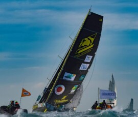 Photo reportage sur l'eau Bateau départ Route du Rhum Saint Malo