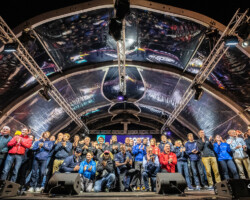 Photo de groupe route du rhum skippers corporate reportage media