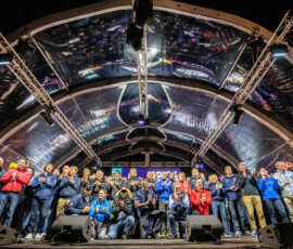 Photo de groupe route du rhum skippers corporate reportage media