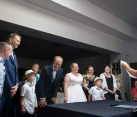 Reportage photo mariage Nadège et Fabrice mairie Saint Anne sur Vilaine