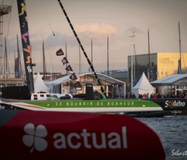 bateau actual sodebo catamaran transat port du Havre reportage entreprise photo